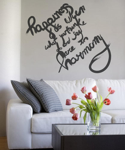 Vinyl Wall Decal Sticker Happiness Saying #OS_MB260