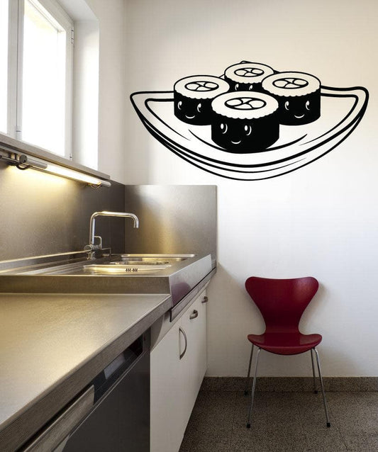Vinyl Wall Decal Sticker Cartoon Sushi #OS_MB272