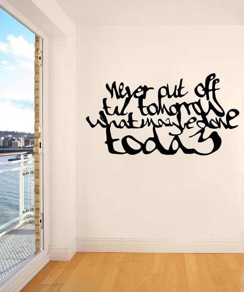 Vinyl Wall Decal Sticker Procrastination Quote #OS_MB286