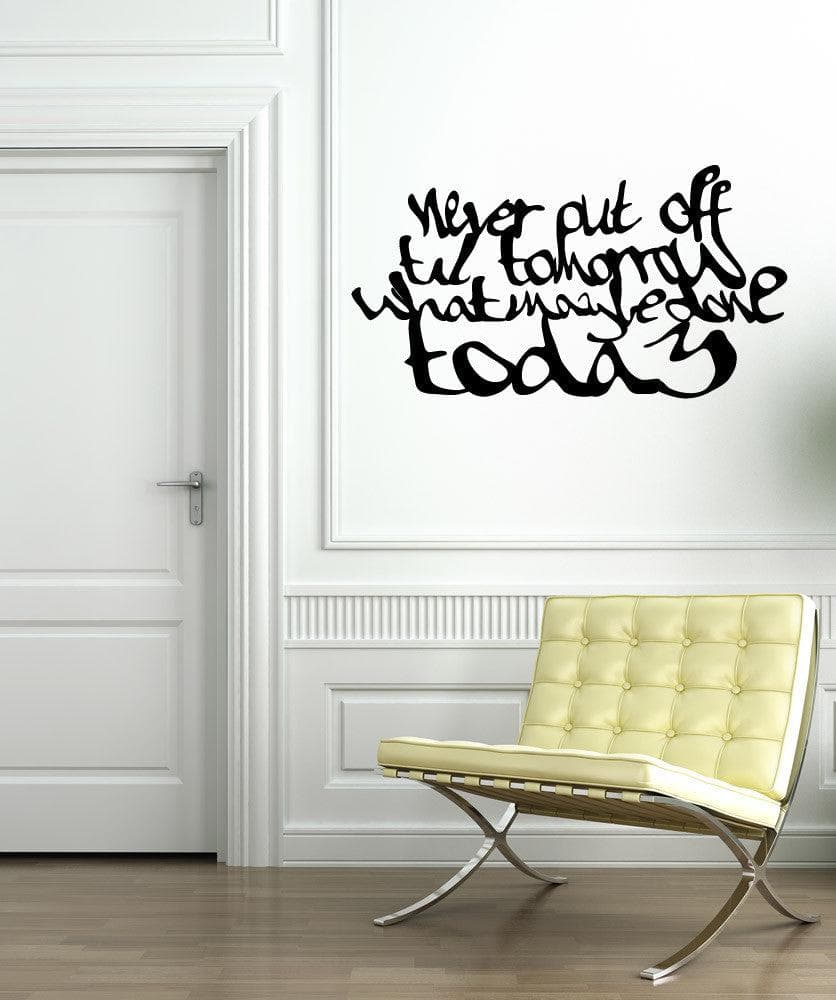 Vinyl Wall Decal Sticker Procrastination Quote #OS_MB286
