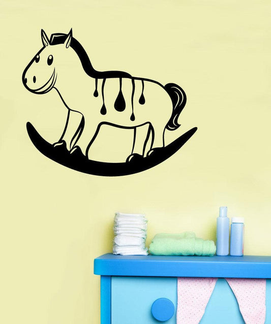 Vinyl Wall Decal Sticker Rocking Horse #OS_MB342