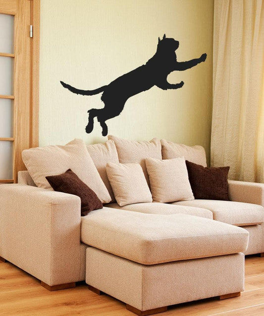 Vinyl Wall Decal Sticker Jumping Cat #OS_MB386