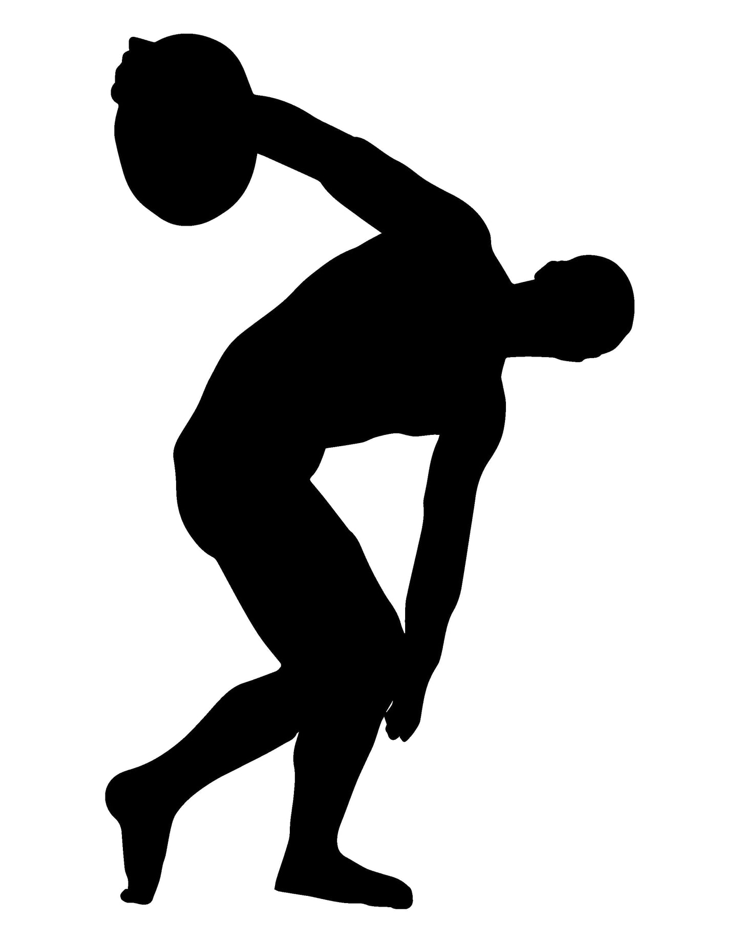 Olympic Discus Thrower Silhouette Vinyl Wall Decal Sticker.  #OS_MB539