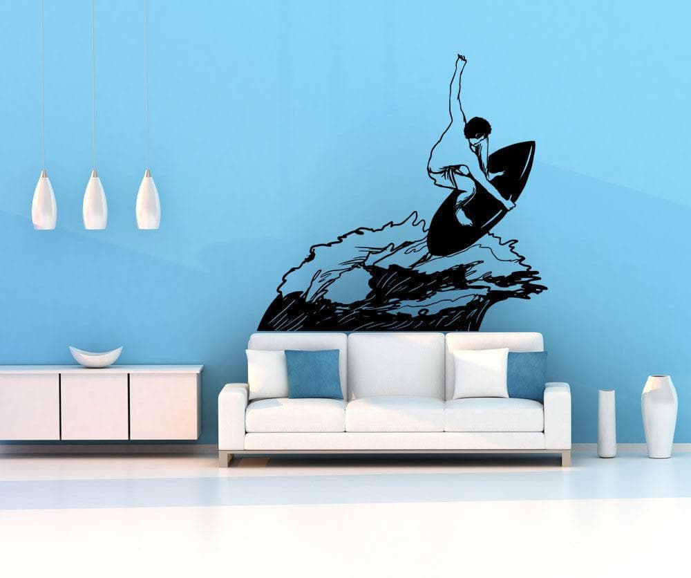 Vinyl Wall Decal Sticker Catching the Waves #OS_MB597