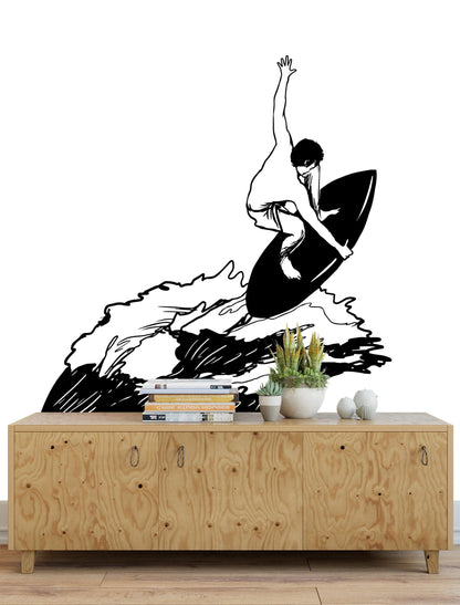 Vinyl Wall Decal Sticker Catching the Waves #OS_MB597