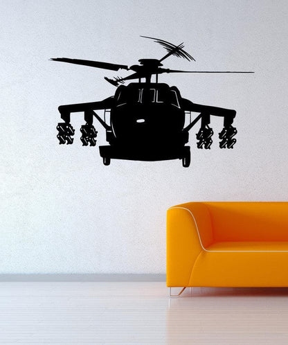Vinyl Wall Decal Sticker Armed Helicopter #OS_MB599