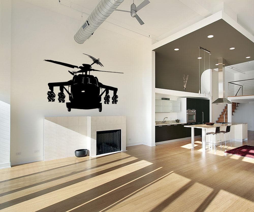 Vinyl Wall Decal Sticker Armed Helicopter #OS_MB599