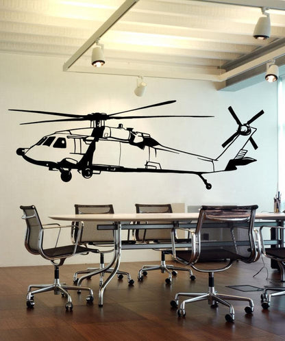 Black Hawk Helicopter Vinyl Wall Decal Sticker. #OS_MB600