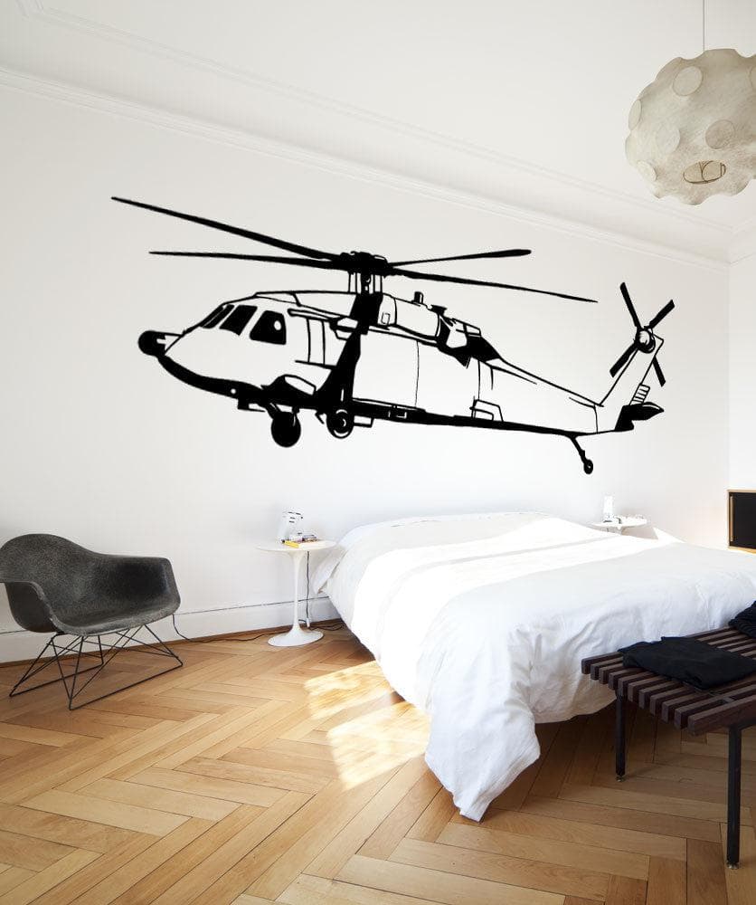 Black Hawk Helicopter Vinyl Wall Decal Sticker. #OS_MB600