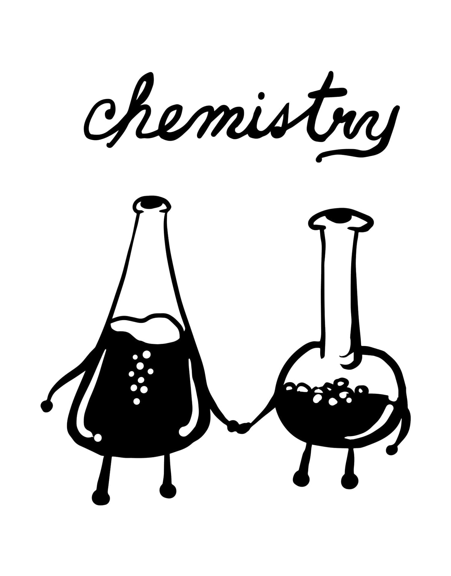 Chemistry Set Beakers Love Birds. Great School Decor for Teachers and Students. #OS_MB590