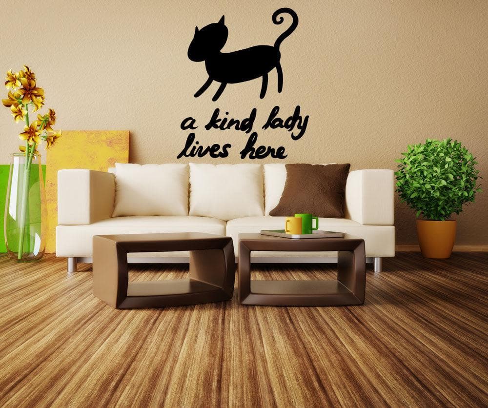 Vinyl Wall Decal Sticker A Kind Lady Lives Here #OS_MB602