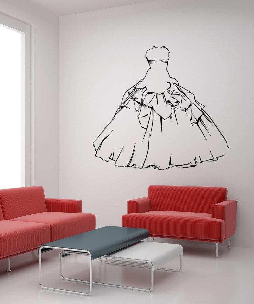 Vinyl Wall Decal Sticker Wedding Dress #OS_MB605