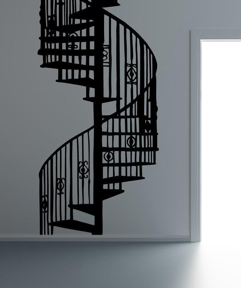 Spiral Staircase Vinyl Wall Decal Sticker. #OS_MB606