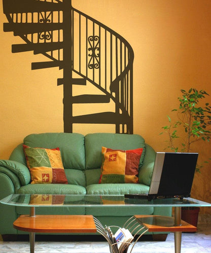 Vinyl Wall Decal Sticker Spiral Stairs #OS_MB607