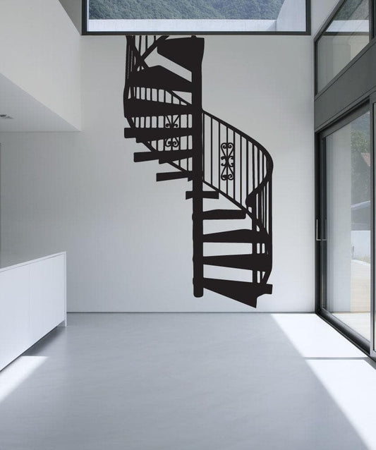 Vinyl Wall Decal Sticker Spiral Stairs #OS_MB607