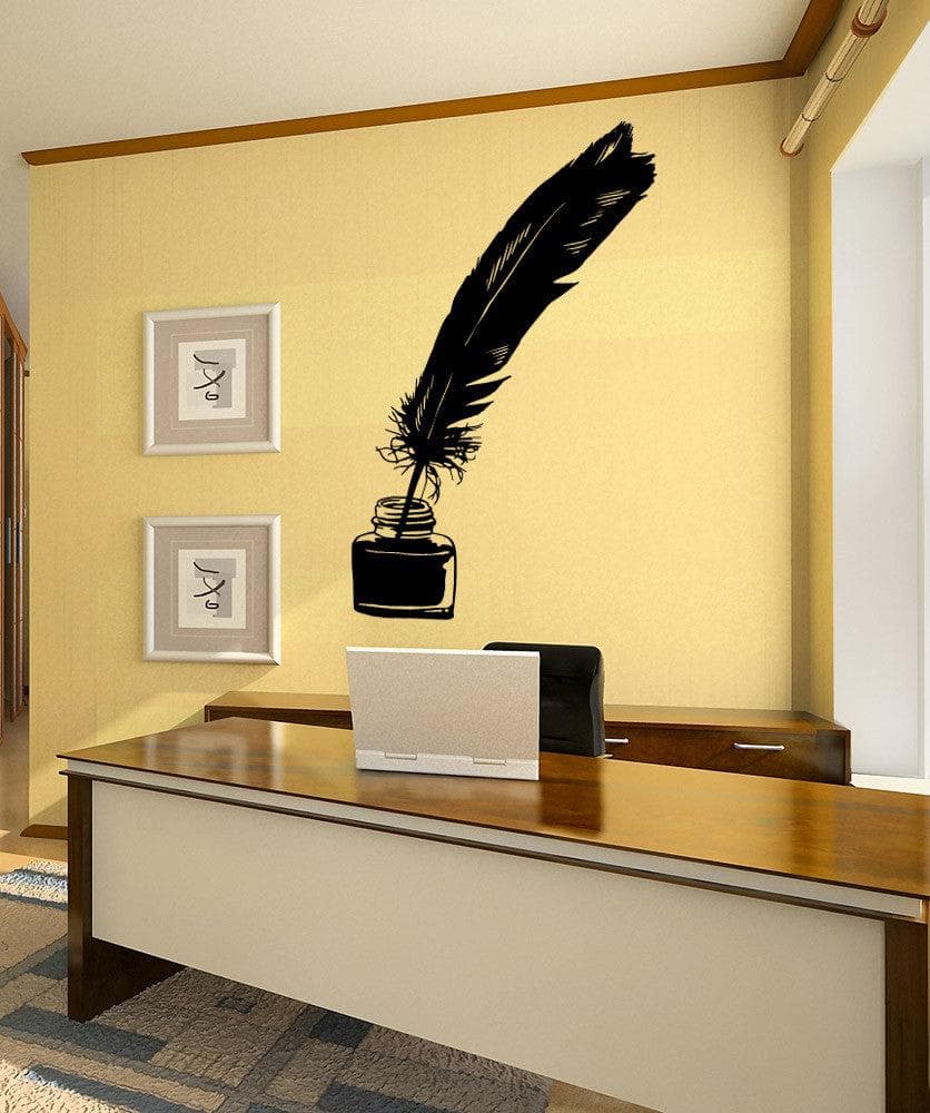 Vinyl Wall Decal Sticker Quill Pen and Ink #OS_MB611