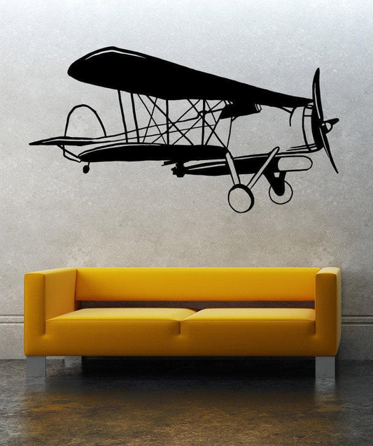 Vinyl Wall Decal Sticker Classic Airplane #OS_MB638