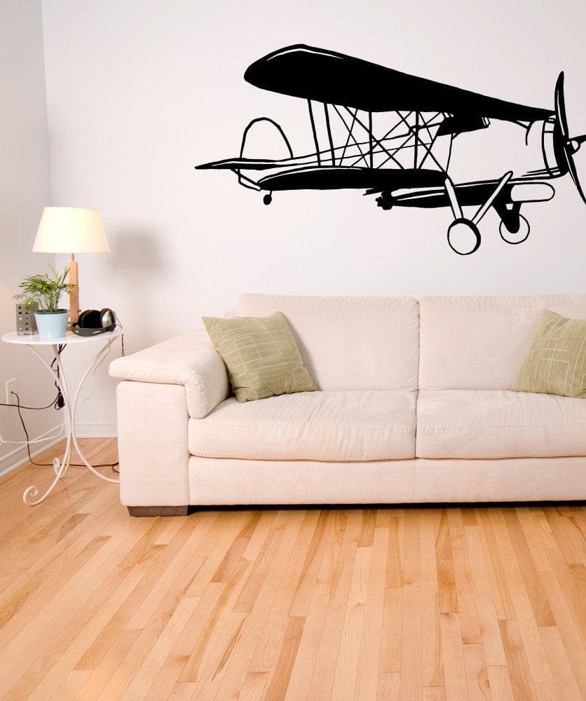 Vinyl Wall Decal Sticker Classic Airplane #OS_MB638