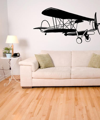 Vinyl Wall Decal Sticker Classic Airplane #OS_MB638