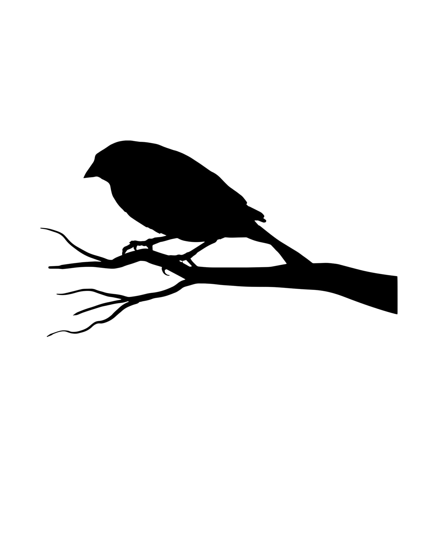 Crow on a Branch Vinyl Wall Decal Sticker. #OS_MB650