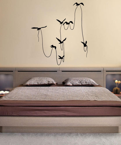 Vinyl Wall Decal Sticker Birds with String #OS_MB673