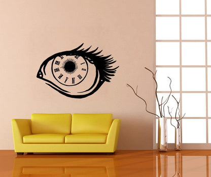 Vinyl Wall Decal Sticker Eye Clock #OS_MB696
