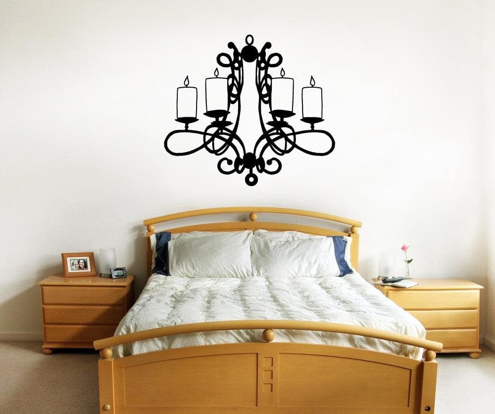 Vinyl Wall Decal Sticker Fancy Candle Holder #OS_MB709