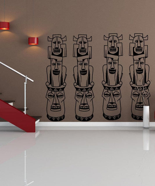 Totem Poles Wall Decal. (Set of Four) #OS_MB716