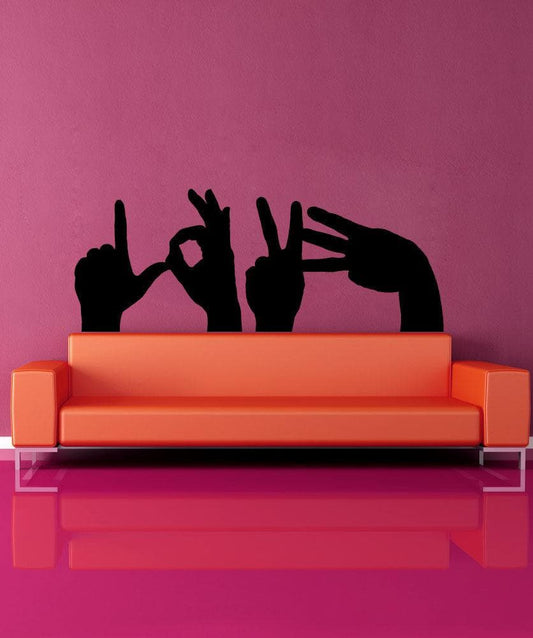 Vinyl Wall Decal Sticker Love Sign #OS_MB721