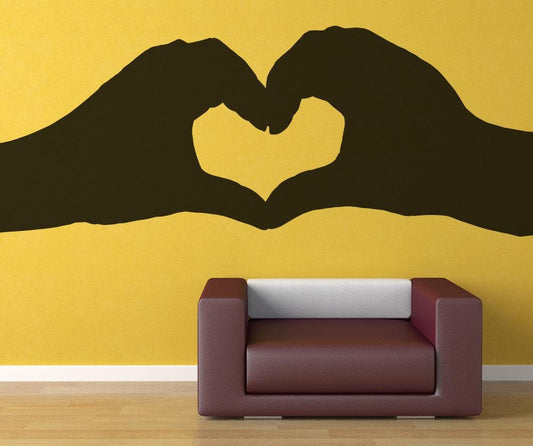 Vinyl Wall Decal Sticker Heart Hands #OS_MB726