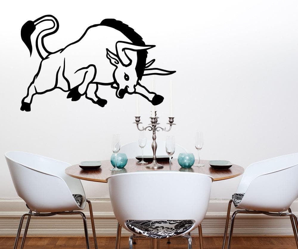 Vinyl Wall Decal Sticker Angry Bull #OS_MB747