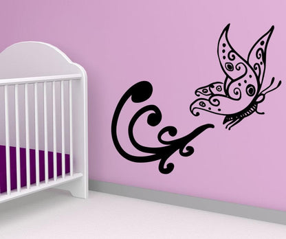 Vinyl Wall Decal Sticker Flying Butterfly #OS_MB749
