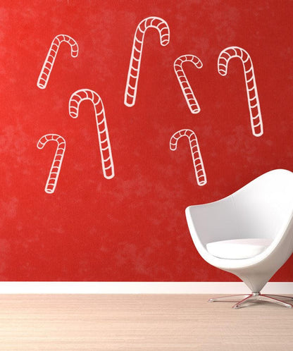 Vinyl Wall Decal Sticker Candy Canes #OS_MB769