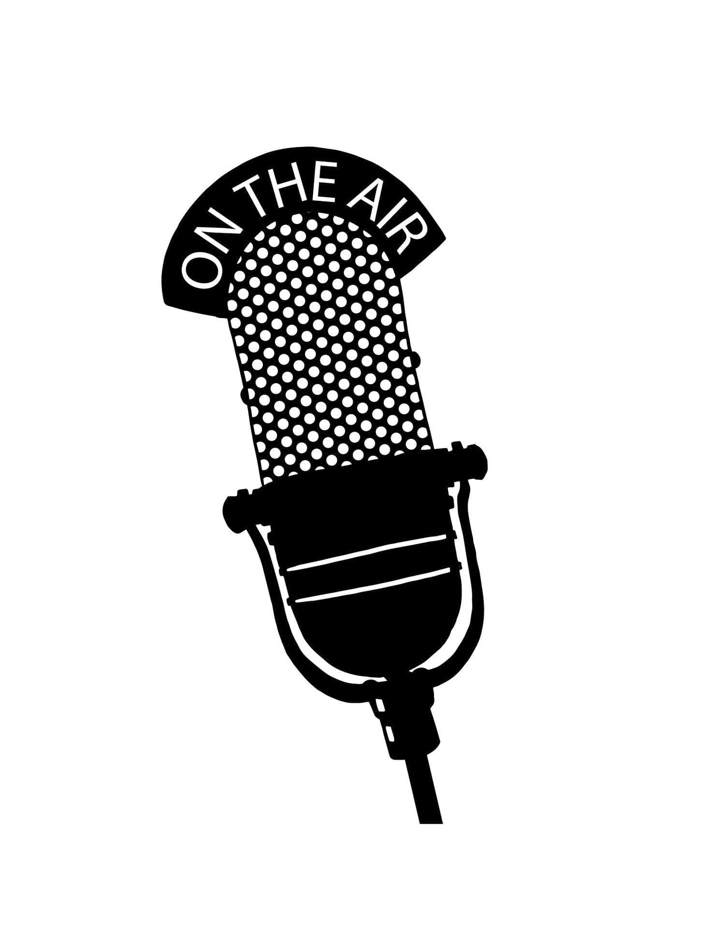 On the Air Microphone Mic Wall Decal. Radio Station #OS_MB809