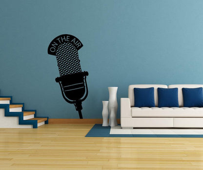 On the Air Microphone Mic Wall Decal. Radio Station #OS_MB809