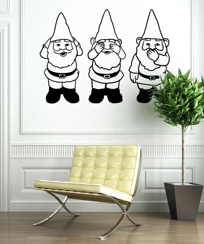 Vinyl Wall Decal Sticker Gnomes No Evil #OS_MB854