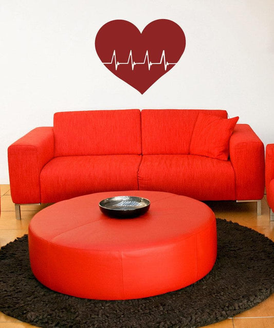 Vinyl Wall Decal Sticker Heart Beat #OS_MB924