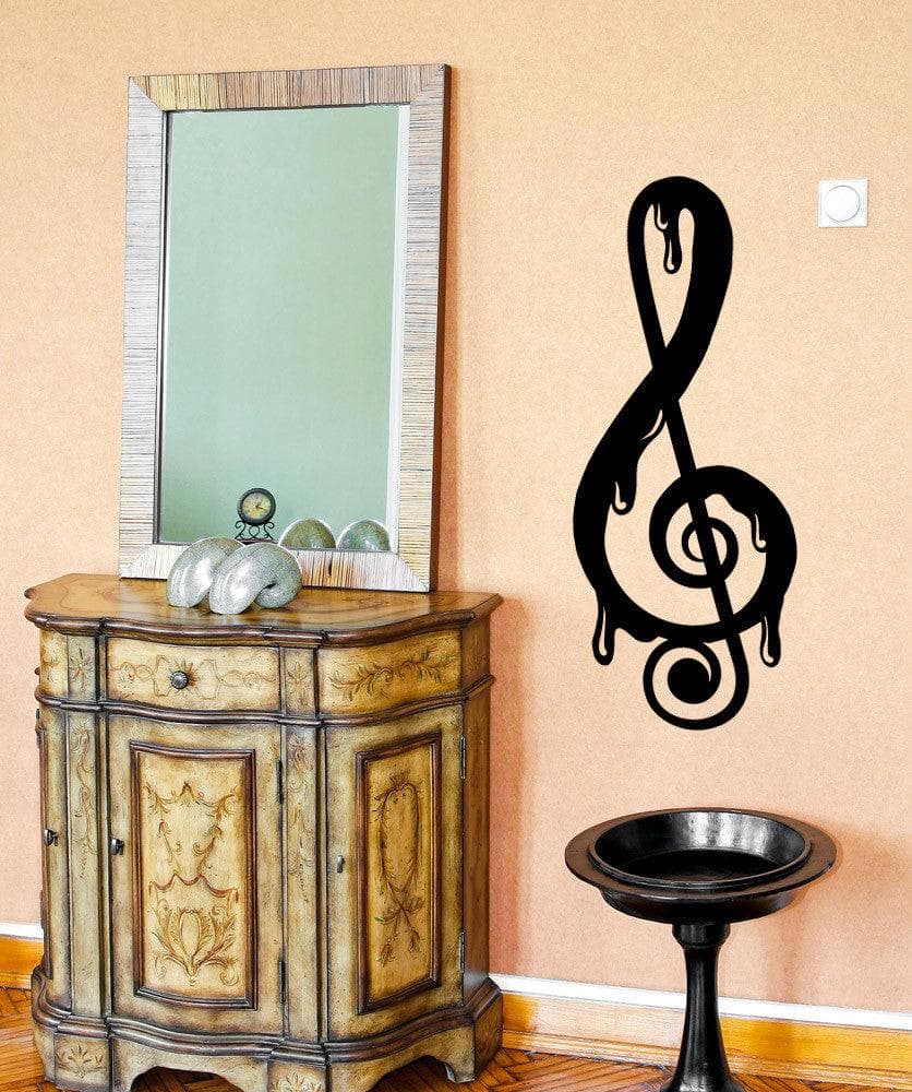 Vinyl Wall Decal Sticker Drip Music Note #OS_MB925