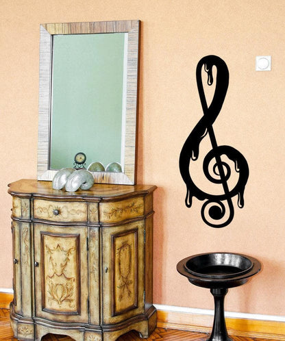 Vinyl Wall Decal Sticker Drip Music Note #OS_MB925
