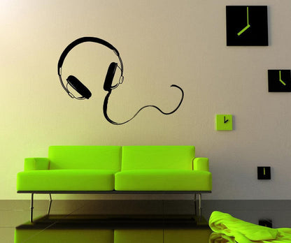 Vinyl Wall Decal Sticker Headphones #OS_MB927