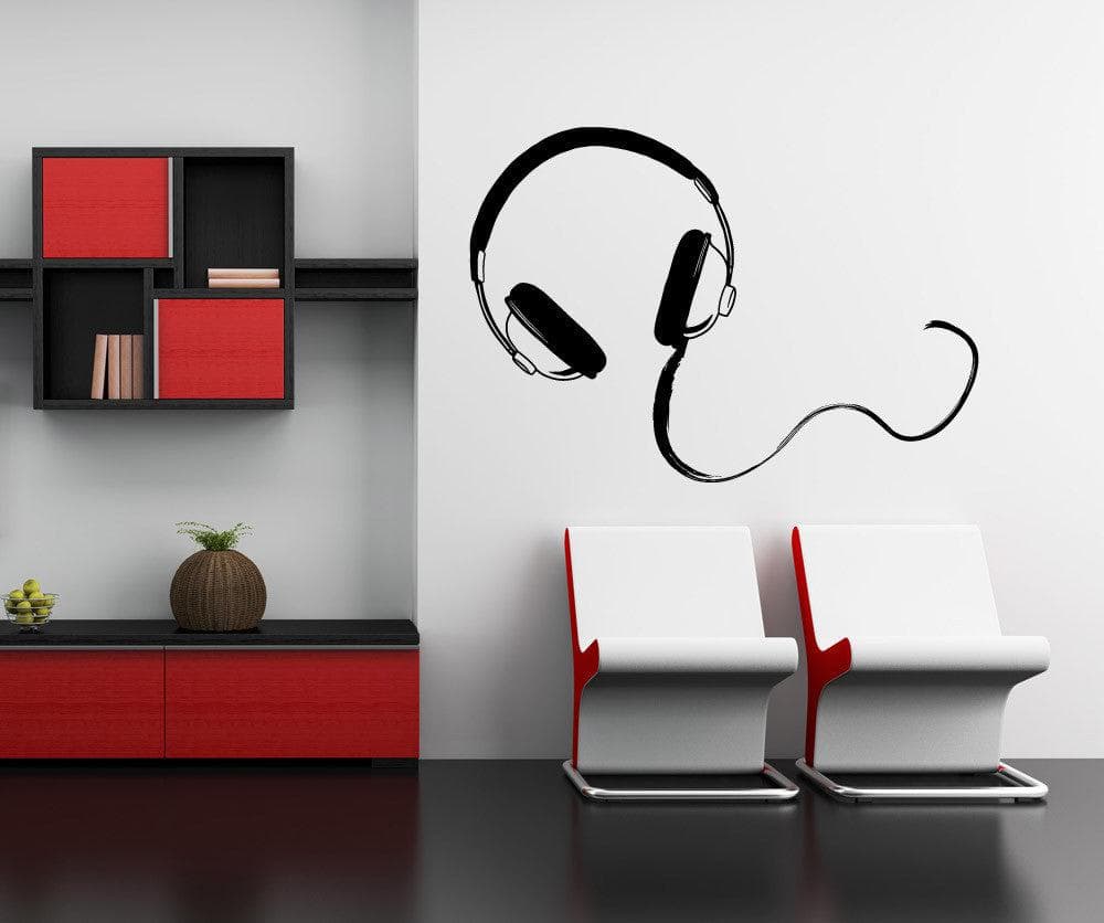 Vinyl Wall Decal Sticker Headphones #OS_MB927