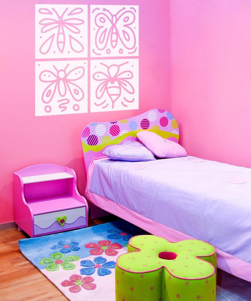 Vinyl Wall Decal Sticker Butterflies and Bees #OS_MB951
