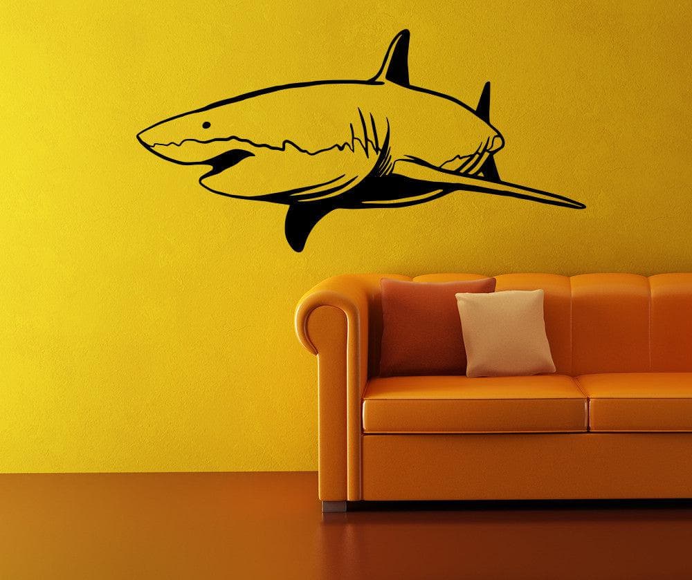 Vinyl Wall Decal Sticker Swimming Shark #OS_MB953