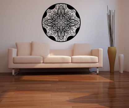 Vinyl Wall Decal Sticker Abstract Leaf Circle #OS_MB971