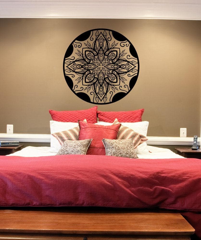 Vinyl Wall Decal Sticker Abstract Leaf Circle #OS_MB971