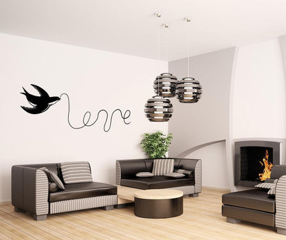 Vinyl Wall Decal Sticker Love Bird with String #OS_MB975