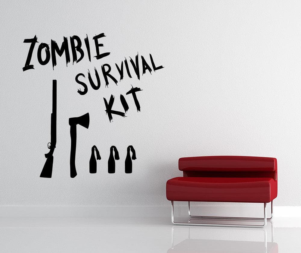 Zombie Survival Kit Vinyl Wall Decal Sticker. #OS_MB983