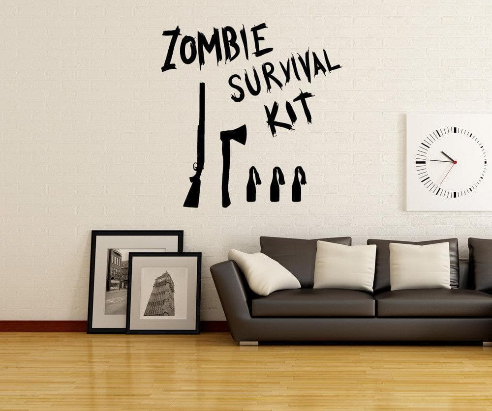 Zombie Survival Kit Vinyl Wall Decal Sticker. #OS_MB983