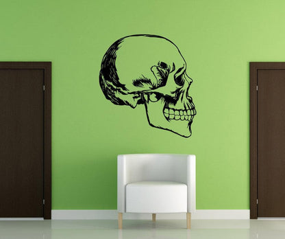 Vinyl Wall Decal Sticker Skull Profile #OS_MB986