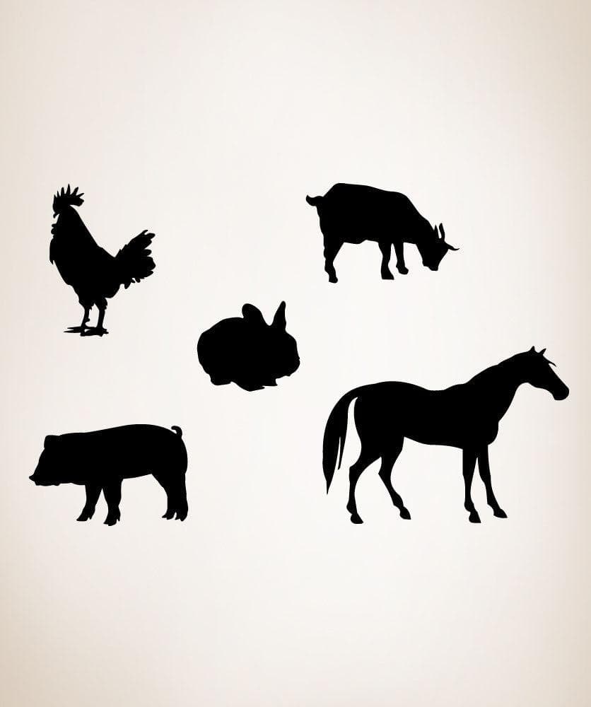 Vinyl Wall Decal Sticker Barn Animals #OS_MG221